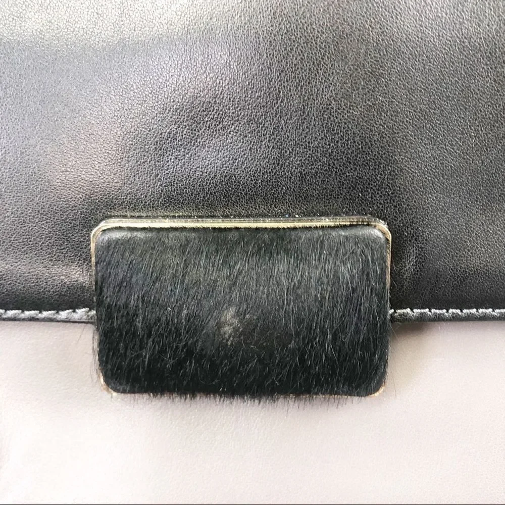 DANA BUCHMAN | Genuine Leather Crossbody Bag Gray